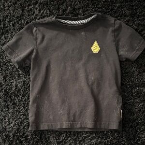 Volcom Black Kids T-Shirt with Yellow Logo